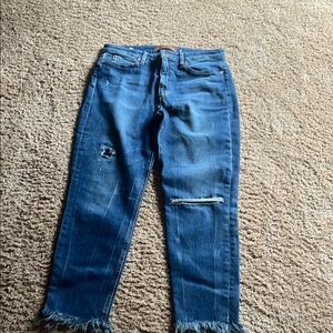 Blue Distressed Women's Jeans